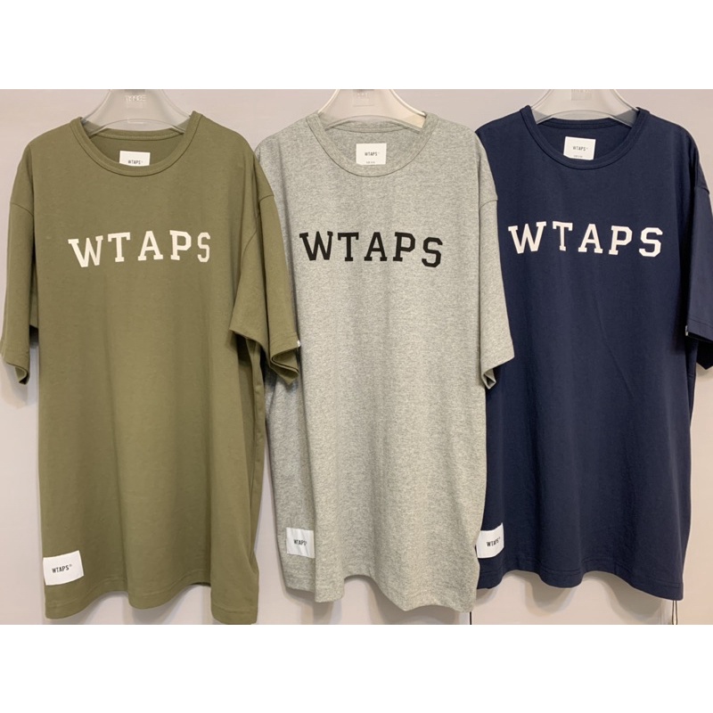 現貨實拍WTAPS COLLEGE / SS / COTTON 21ss 短袖綠色灰色深藍