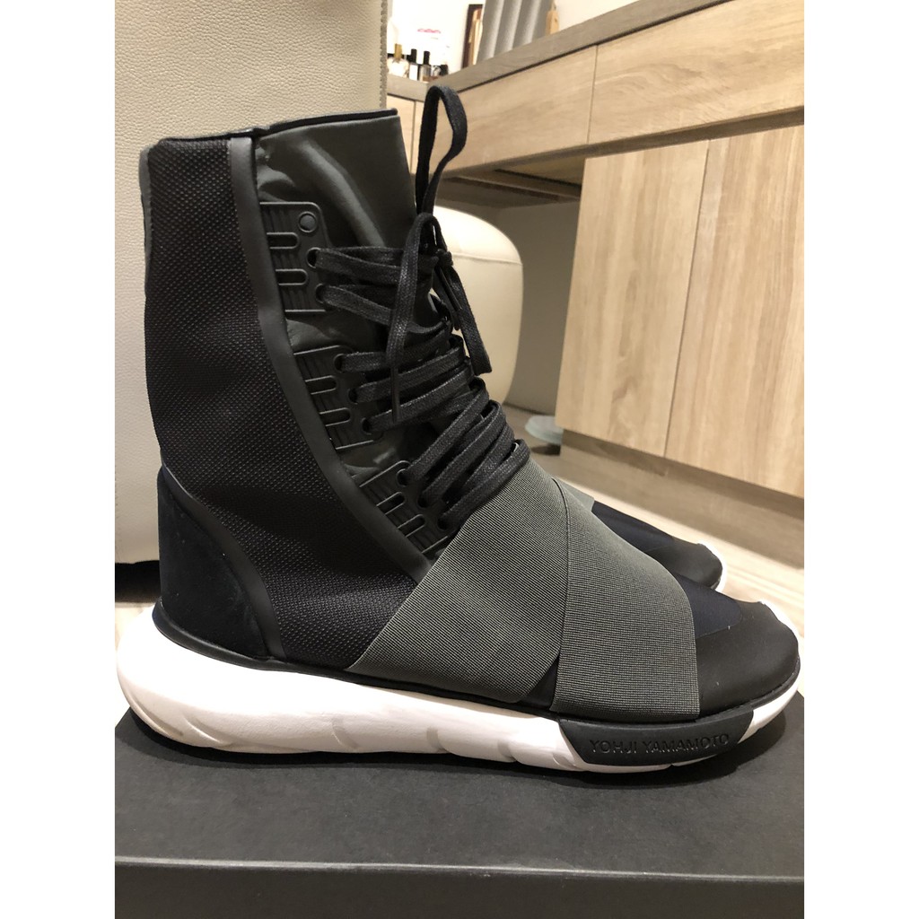 Y-3 Qasa Boot Charcoal Black BB4803 高筒武士鞋US10 近全新山本耀司