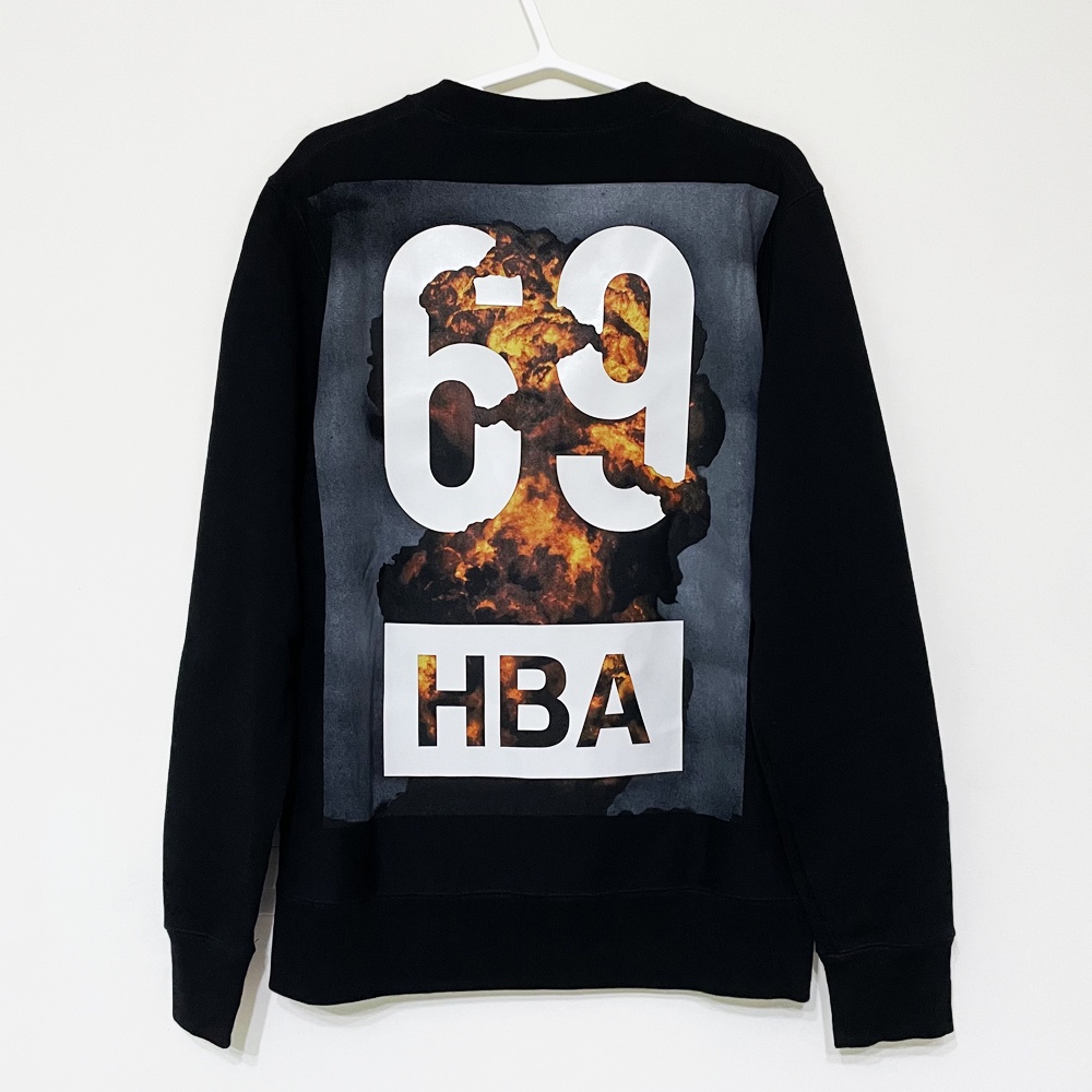 二手極新】Hood By Air HBA 黑大學T 衛衣休閒長袖長T 男女歐美潮流歐洲