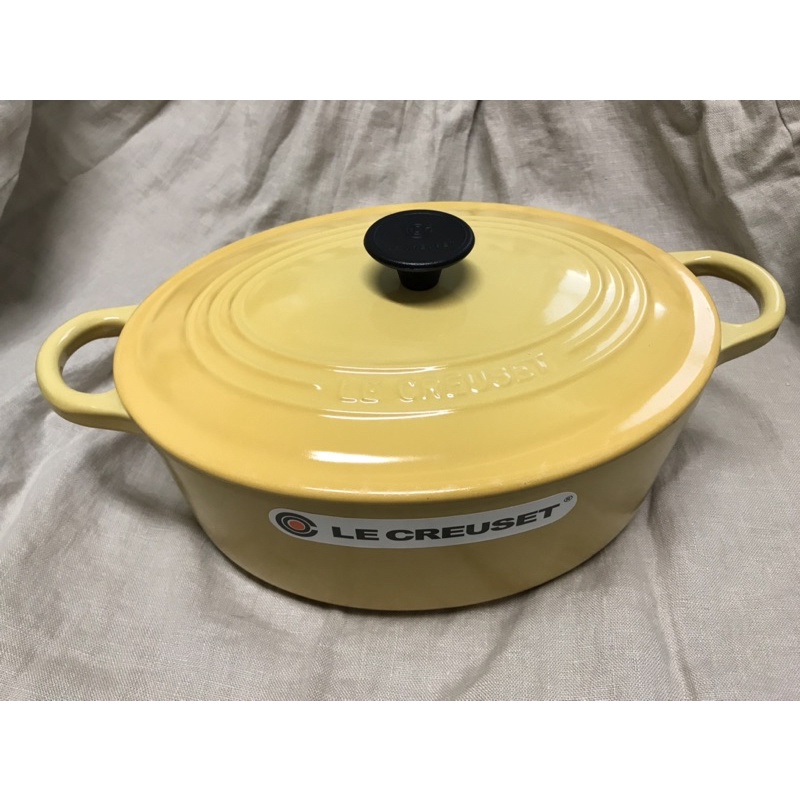 二手Le creuset 溫桲黃quince 25cm 橢圓鍋