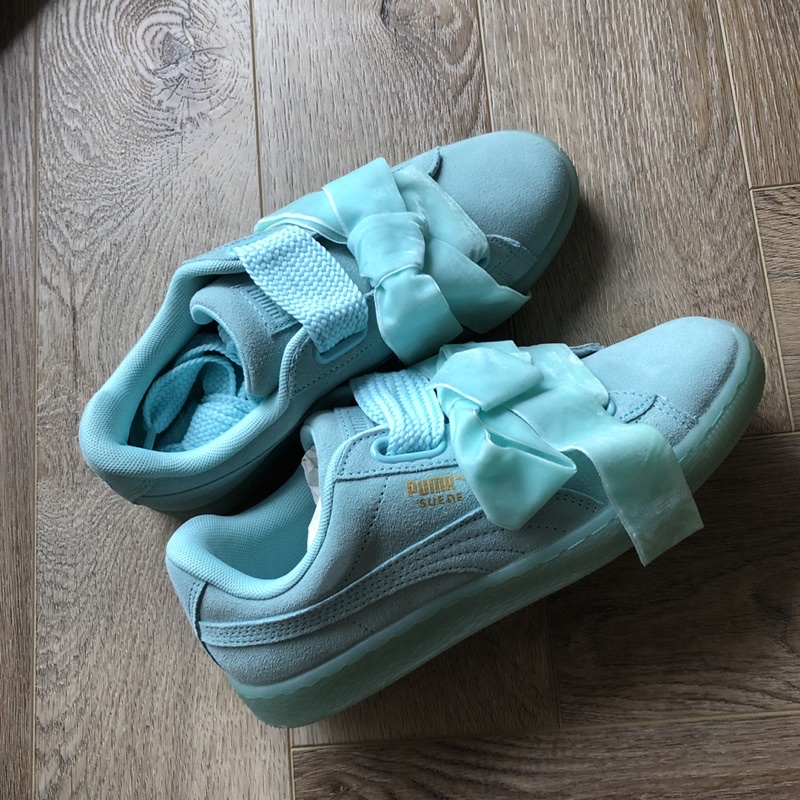 Puma suede heart blu hot sale
