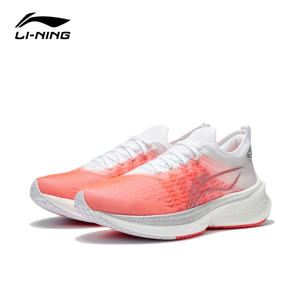 LI-NING 李寧】飛電Discovery女子反光一體織支撐穩定競速跑鞋螢