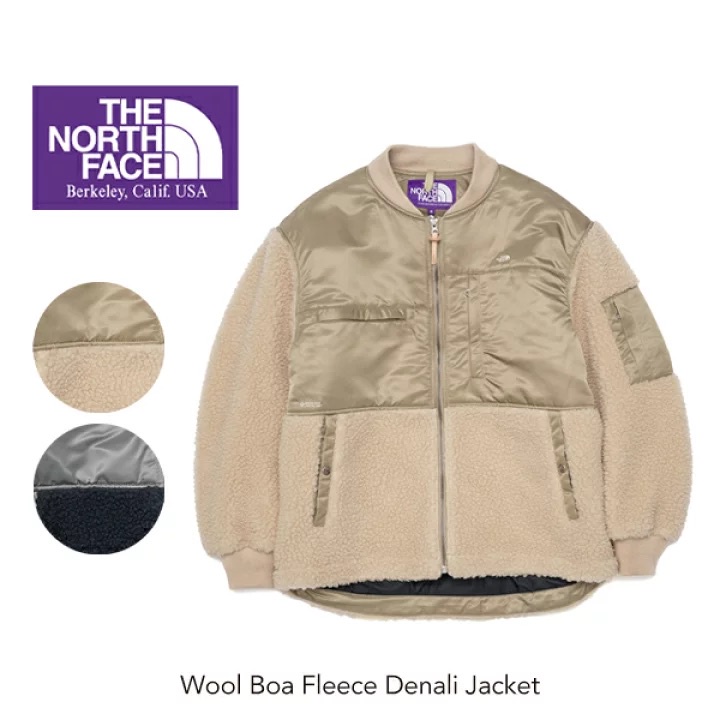 THE NORTH FACE Wool Boa Fleece Denali Jacket 紫標羔羊毛拼接飛行