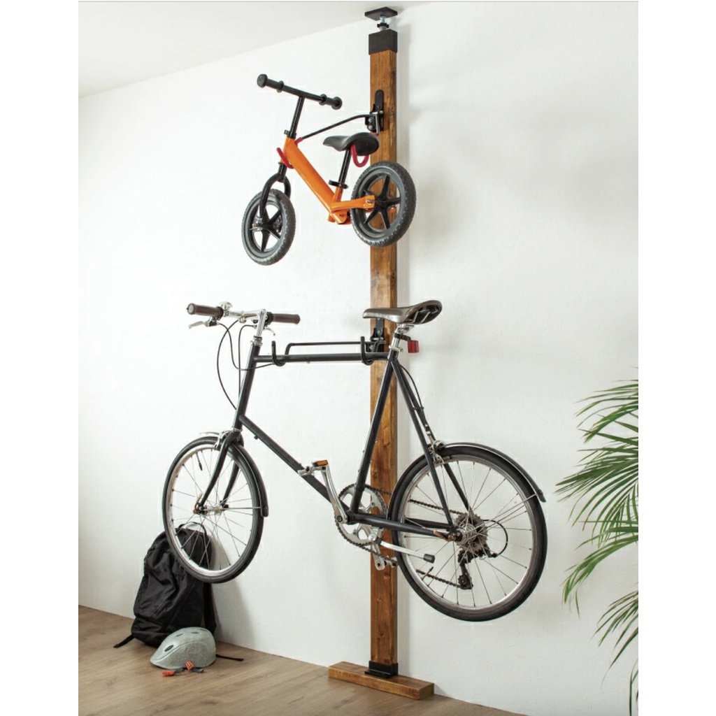 可訂製日本原裝進口頂天立地架勾勾木柱可客製化自行車車架腳踏車掛架單車車架收納傢俱公路車掛架單車掛架|