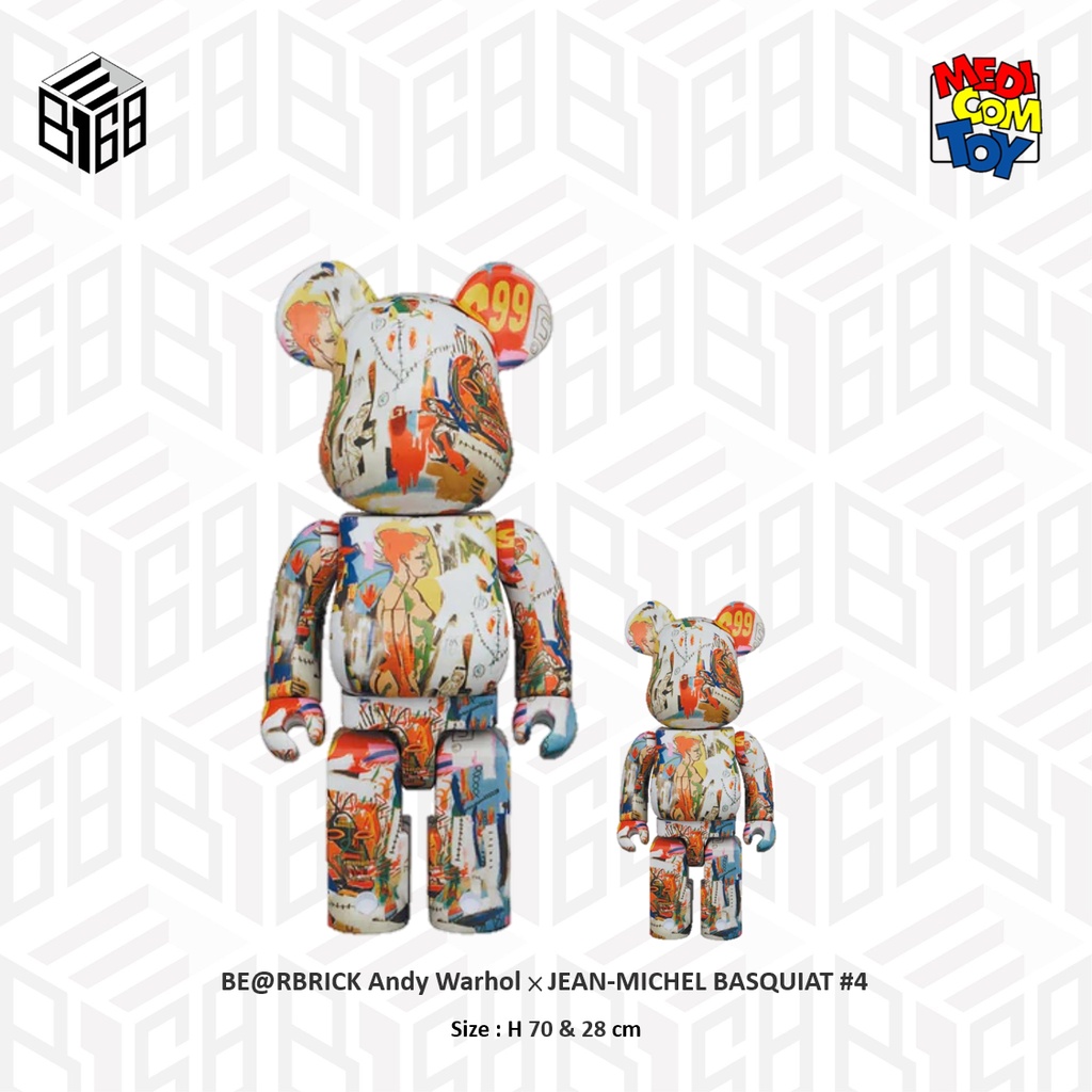 B168現貨] BE@RBRICK Andy Warhol × JEAN-MICHEL BASQUIAT #4 巴安4