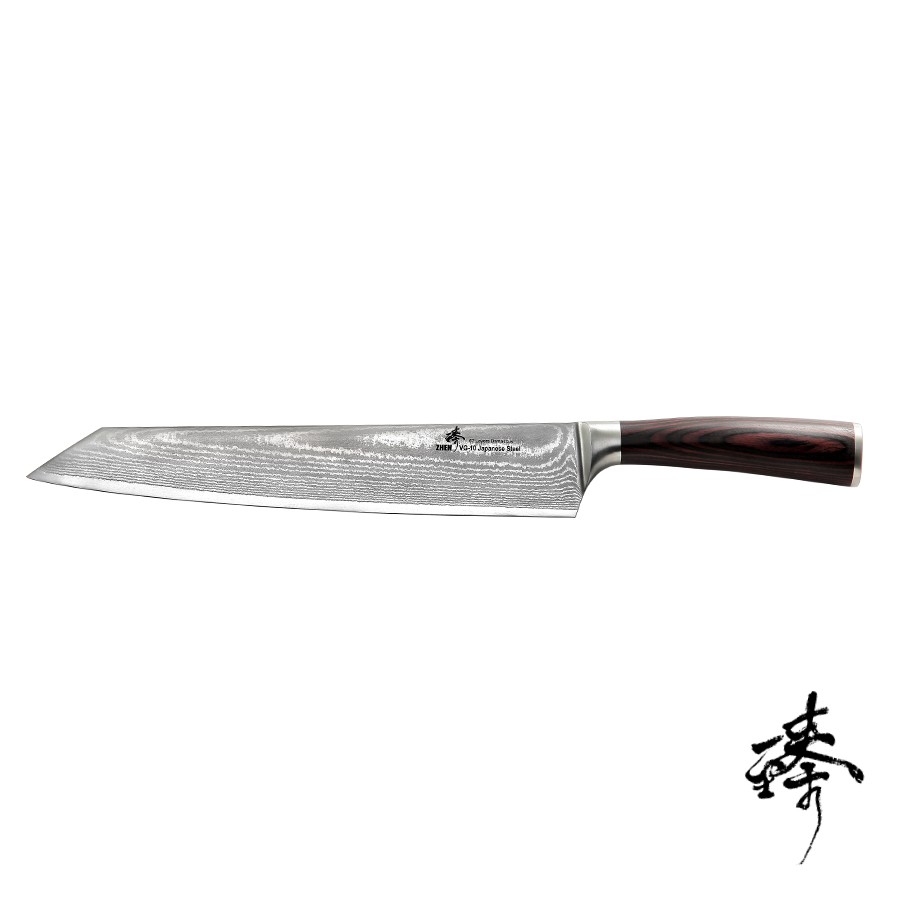 Zhen 臻》270mm (VG10)鋼劍型牛刀(劍形刀廚師刀) - 黑檀木柄~日本進口 