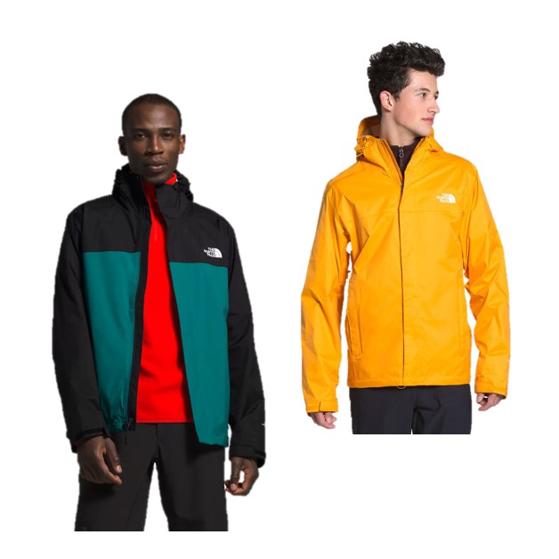 [現貨]The North Face Venture 2 Hooded Jacket 防風防水透氣外套 黑湖水綠/黃