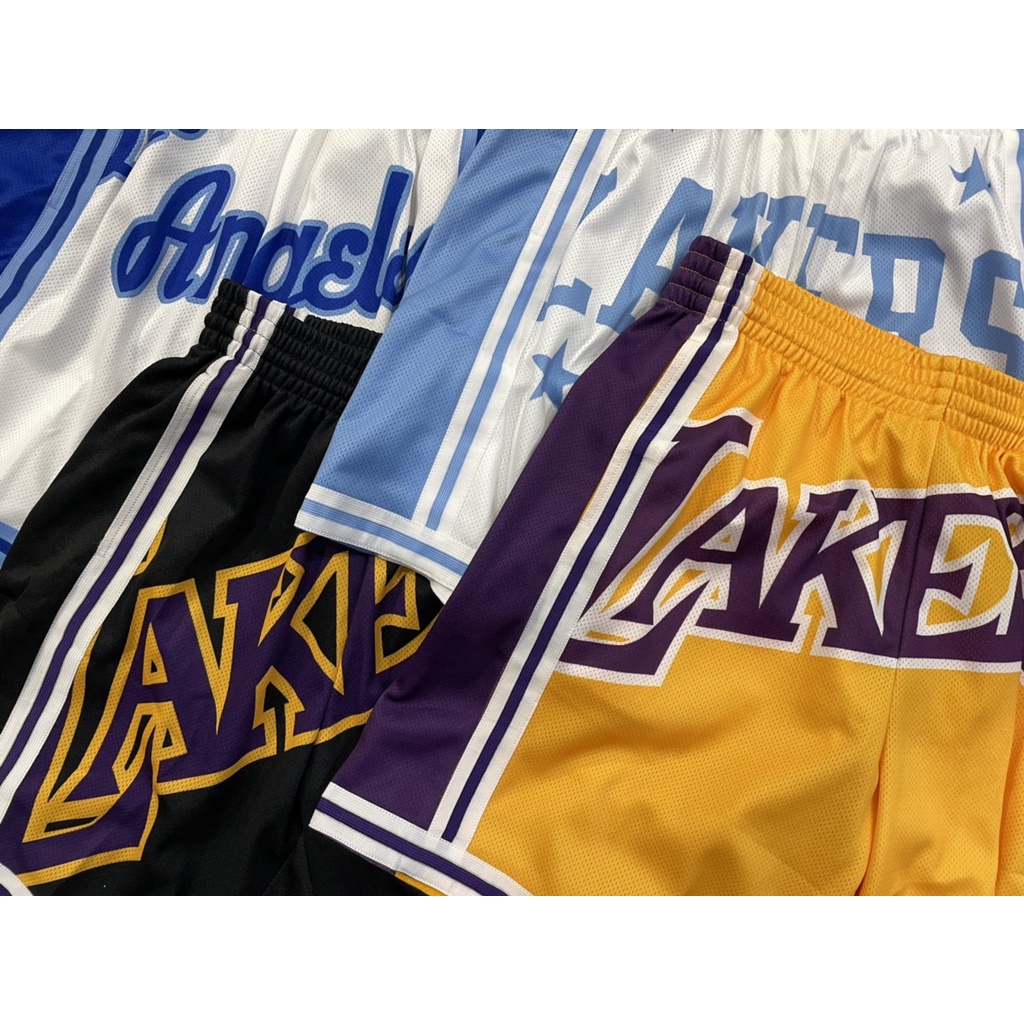 Los Angeles Lakers Rainbow M&N Big Face Basketball Shorts – Rare