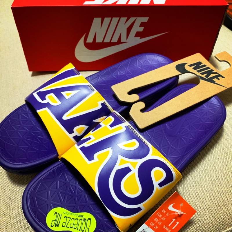 Nike benassi sale solarsoft lakers