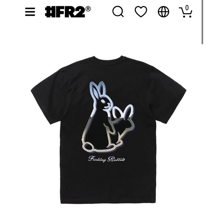 日本#FR2 Metallic color Icon Tee 潮流滑板小白兔兔子色情兔短