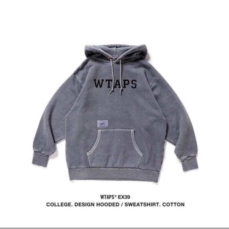 已售出WTAPS 19AW COLLEGE. DESIGN HOODED / SWEATSHIRT. COTTON 