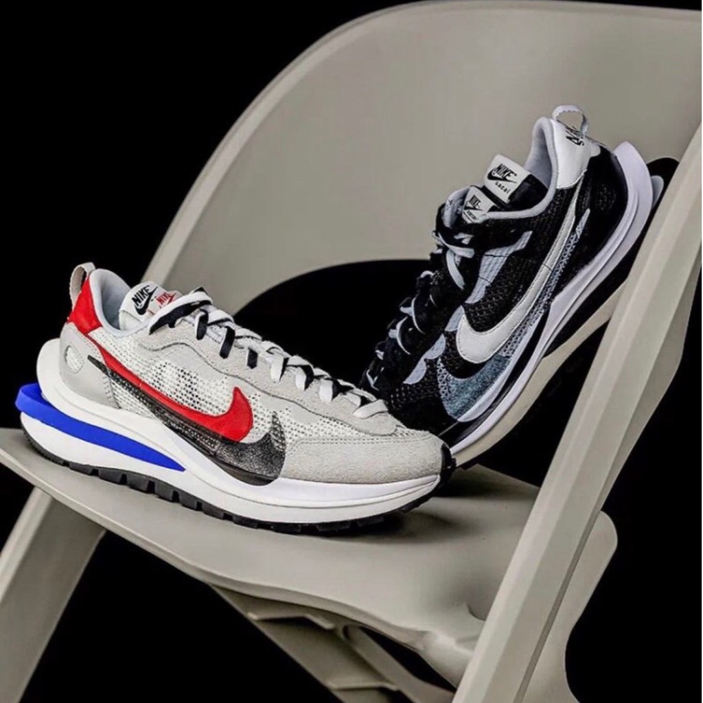 ISNEAKERS SACAI X NIKE VAPORWAFFLE 黑白CV1363-001 灰白CV1363-100