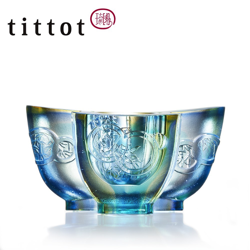 tittot 琉園 ガラス細工 【Buffalo and Egrets】 新品 - 美術品