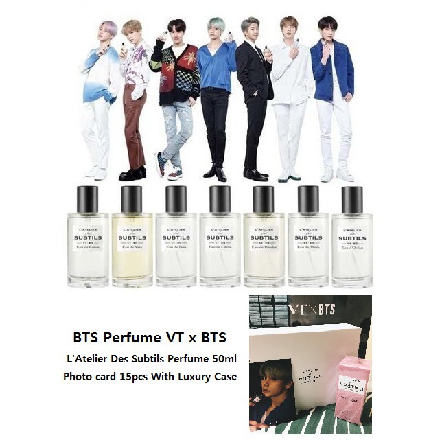 BTS 香水VT x BTS L'Atelier 微妙的香水50ml + 照片卡15 件帶豪華盒