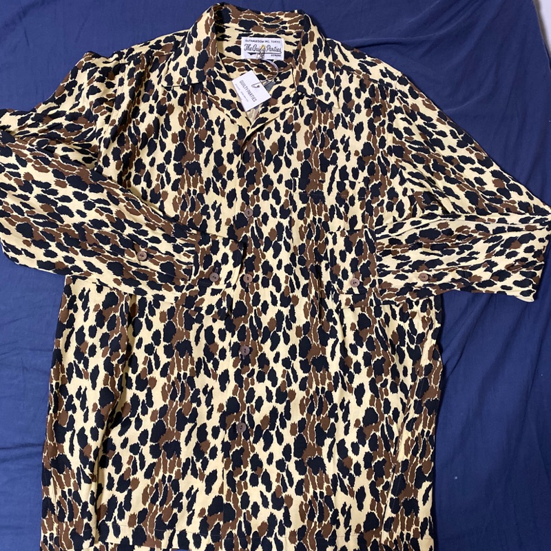Wacko Maria leopard open collar shirt 豹紋襯衫| 蝦皮購物