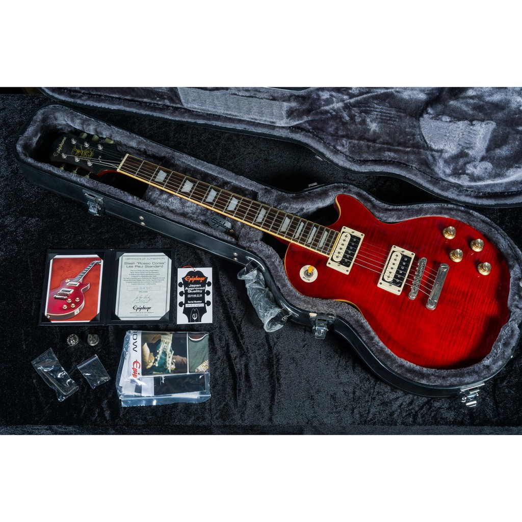 美品 Epiphone Slash Rosso Corsa Les Paul Standard ハードケース付