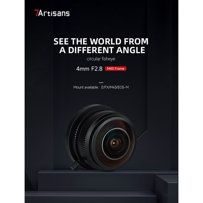 博凱光學代理] 七工匠7artisans 4mm F2.8 圓周魚眼鏡頭可分期半片幅