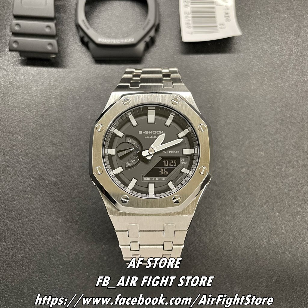 AF Store*G-SHOCK GA-2100 GA-2100-1A 改裝六代AP款不鏽鋼農家橡樹最新