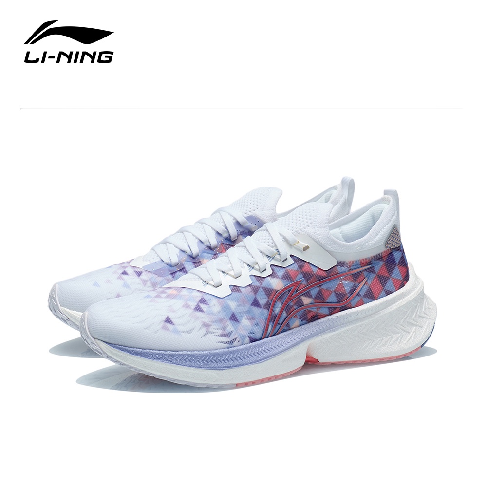 LI-NING 李寧】飛電Discovery 女子反光一體織支撐穩定競速跑鞋