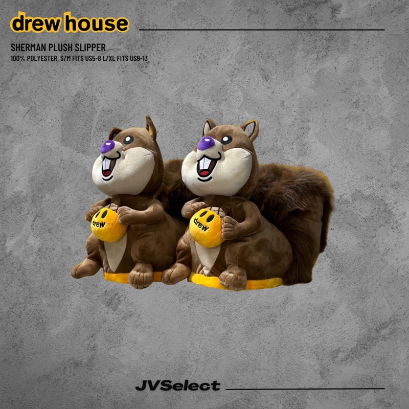 J.V Select】Drew house Sherman Plush Slipper 松鼠絨毛拖鞋| 蝦皮購物