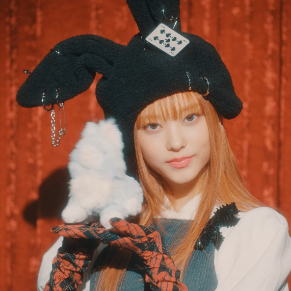 cfierce うさぎ ニット帽 6way newjeans グレー JUE 』NewJeans同款