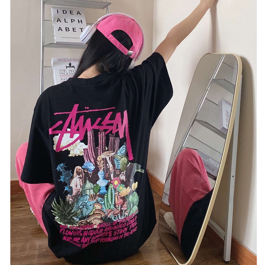 STUSSY PSYCHEDELIC TEE 迷幻香菇石雕像短袖男女情侶款| 蝦皮購物