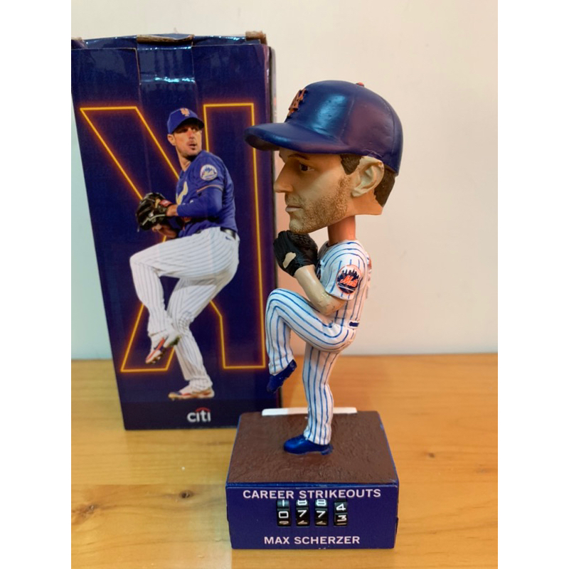 Jacob deGrom & Max Scherzer Mets Strikeout Counter Connect Bobblehead  SGA 2022