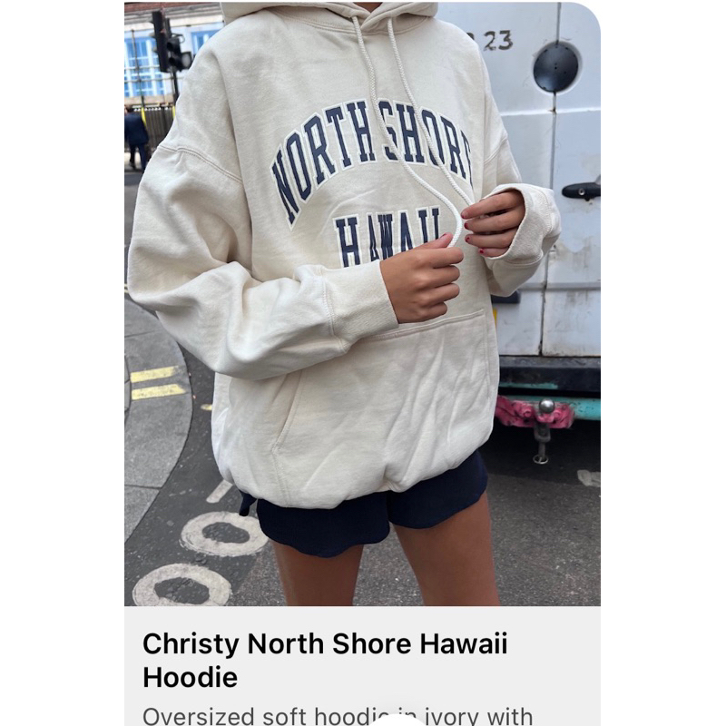 Brandy Melville Christy North Shore Hawaii Hoodie