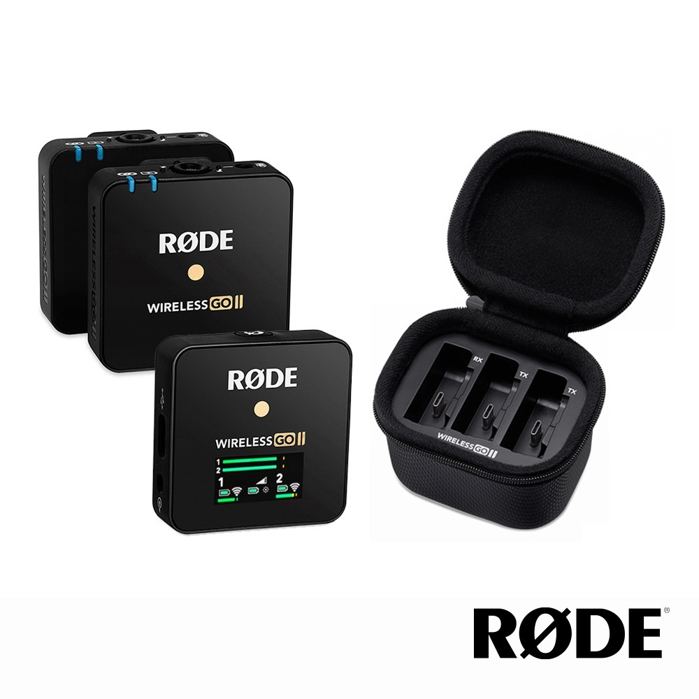 RODE｜Wireless GO II 一對二微型無線麥克風+ 充電盒公司貨| 蝦皮購物