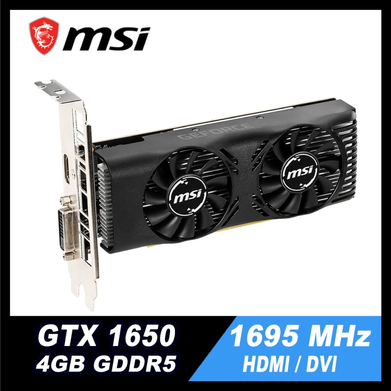 GTX 1650 4GB GDDR5 LP OC 半高卡｜MSI 微星GeForce ｜GPU 獨立顯示卡