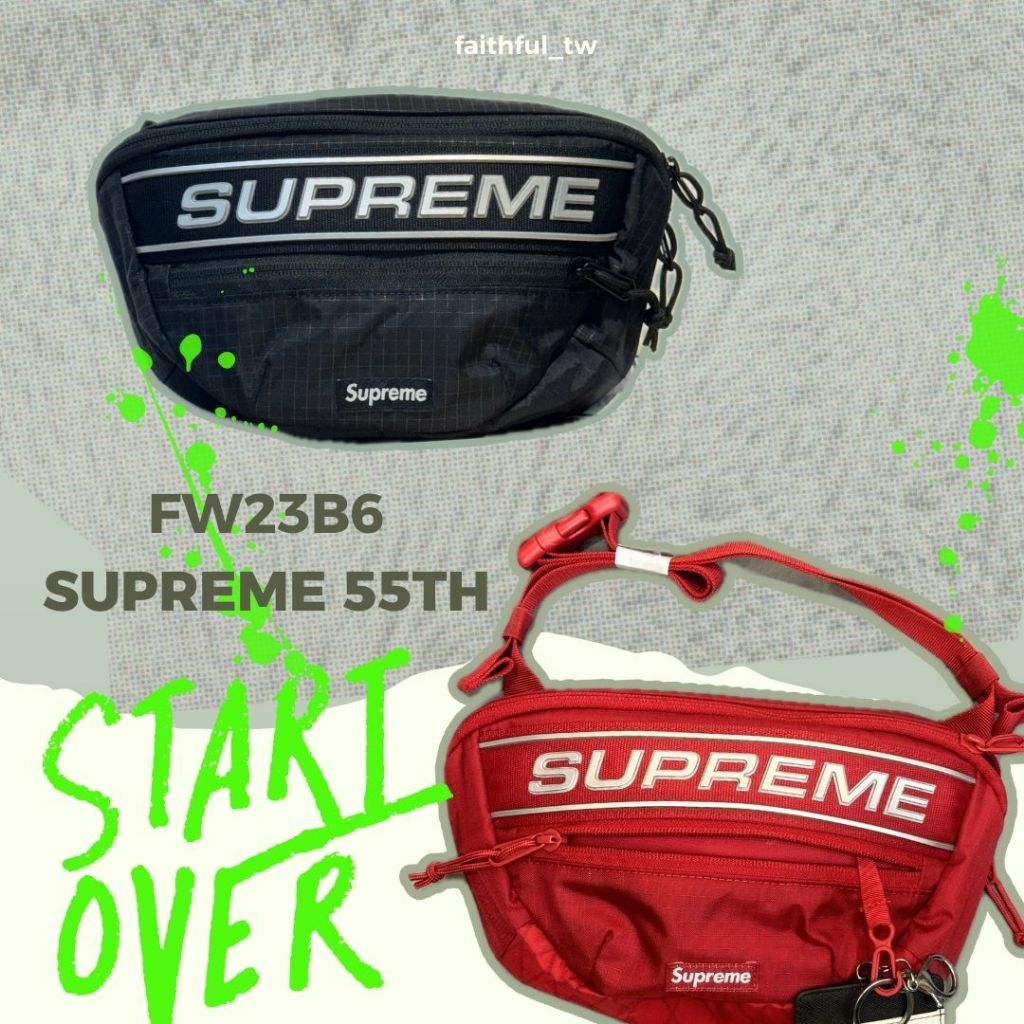 Faithful】Supreme 55TH 3D LOGO Waist Bag【FW23B6】Supreme 腰包