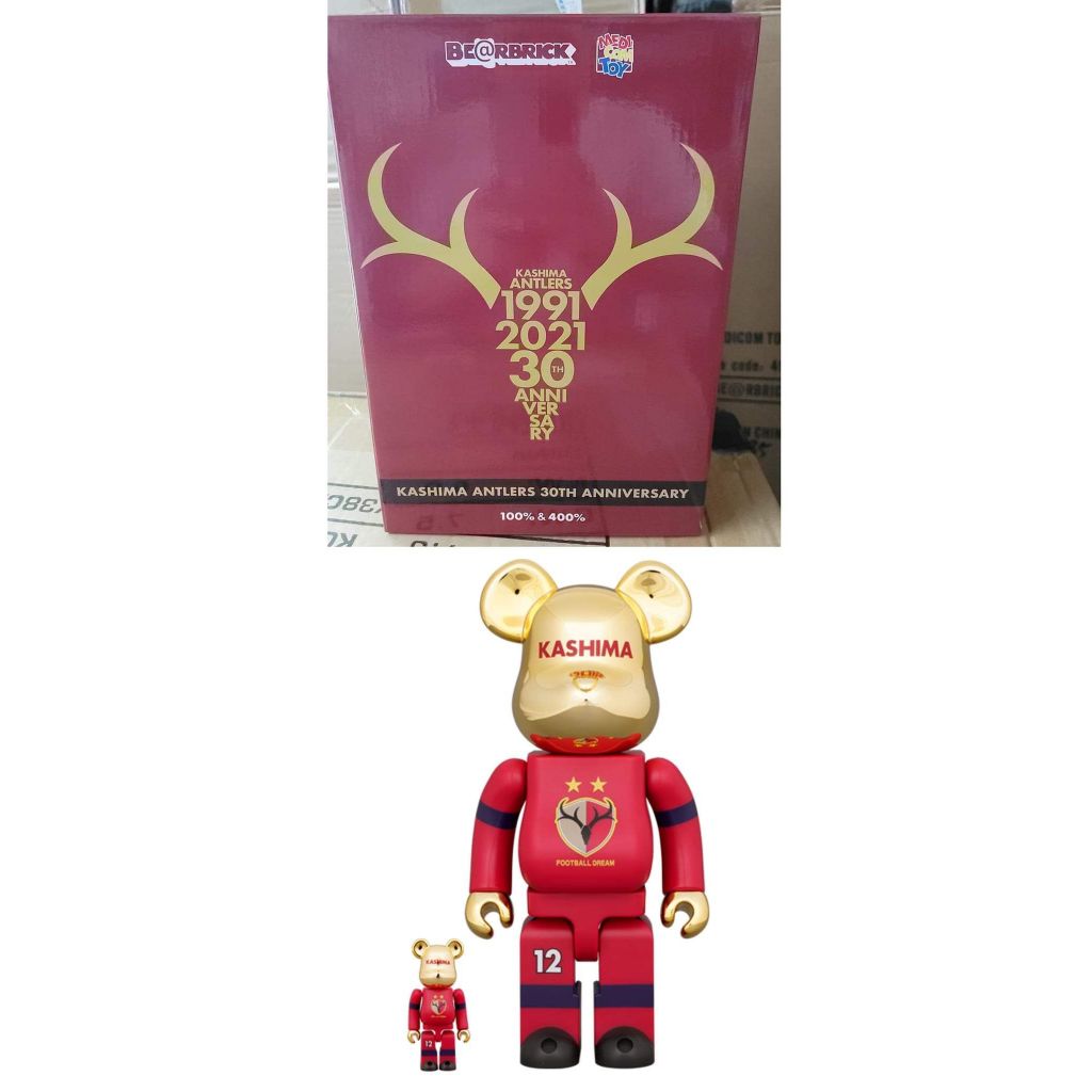 BE＠RBRICK KASHIMA ANTLERS 30th ANNIVERSARY 400%+100% 鹿島足球隊